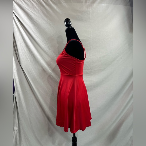 Flare Hem Cami Dress Red - Picture 9 of 10